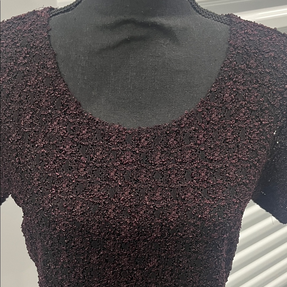 Elegant Black /brown vintage Women's Top large hard to describe, but it’s pretty